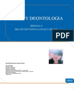 Etica Y Deontologia: Semana 4 Dra - Ps.Geovanna Lozano Graos