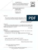 Romanre: Olimpiada de Matematica Editta 2009