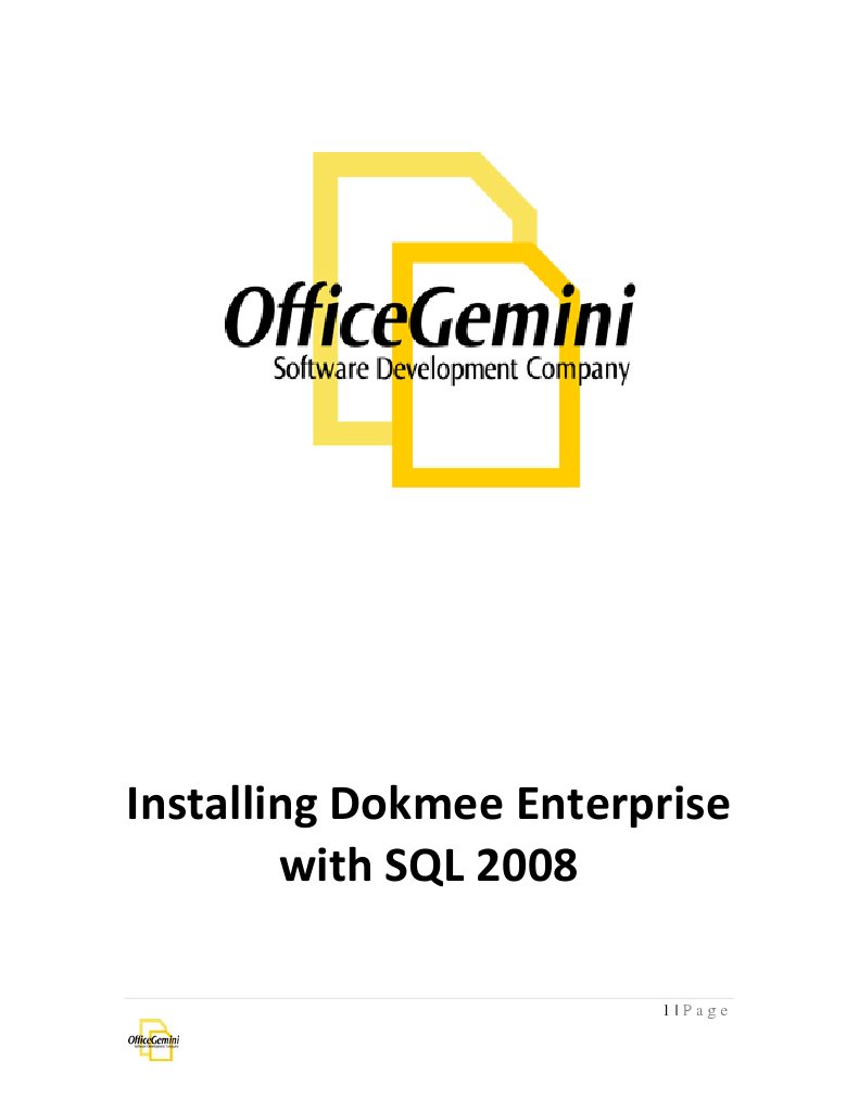 Install Dokmee Enterprise with SQL 2008 | PDF | Microsoft Sql Server ...