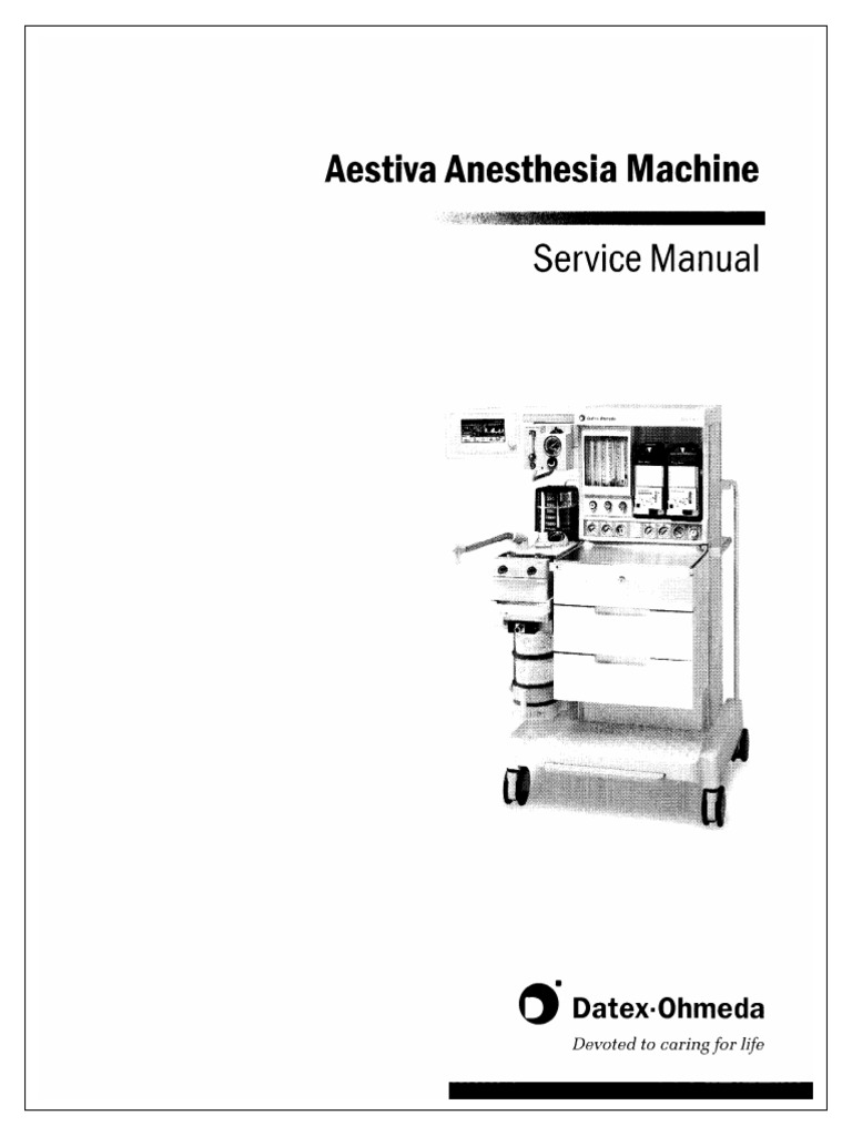 Datex Ohmeda Aestiva Anaesthsia Machine Service Manual PDF | PDF
