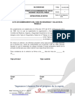 SIG-HSEQ-F005 Formato Acta de Nombramiento del Vigia en Seguridad y Salud en el Trabajo