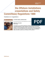 HSE L110 - 2012 - A Guide To The Offshore Installations (Safety Representatives and Safety Committees) Regulations 1989