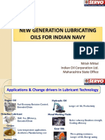 New Generation Lubricating Oils For Indian Navy