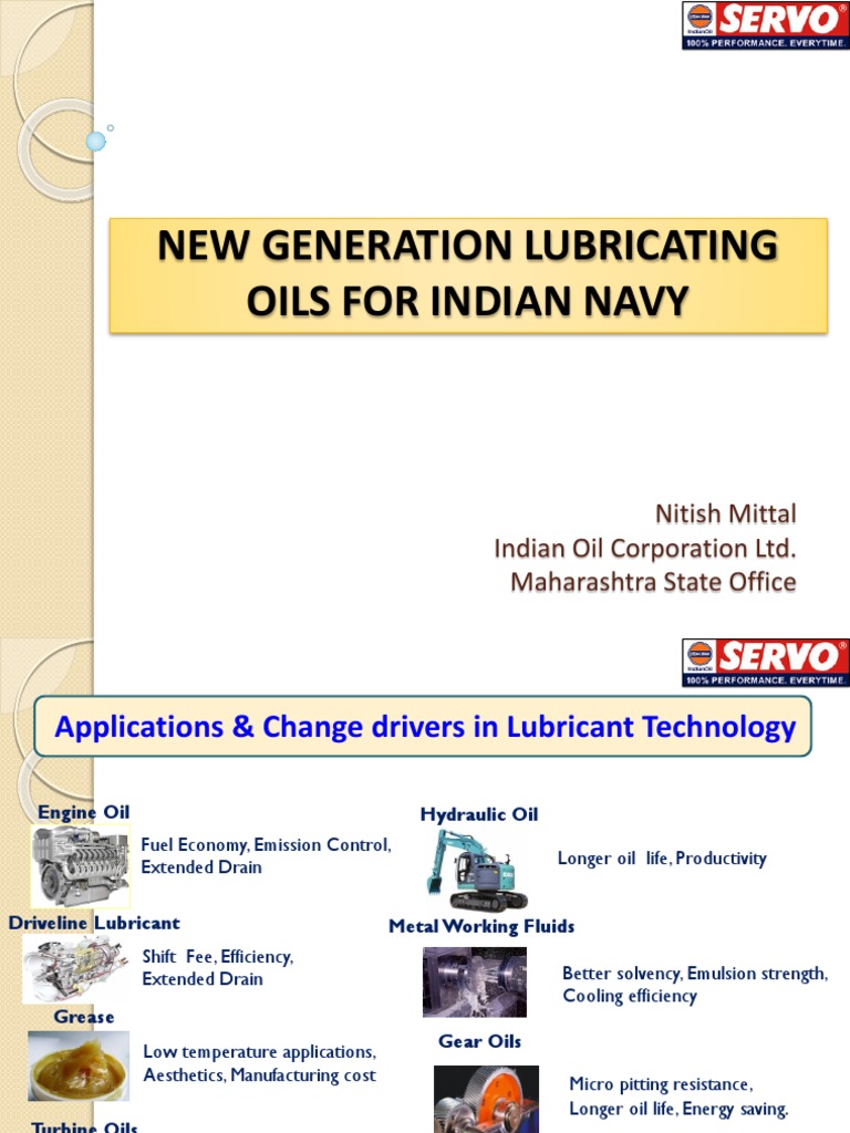 New Generation Lubricating Oils For Indian Navy PDF Motor Oil