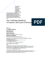 The Cambridge Handbook of Expertise and Expert Performance