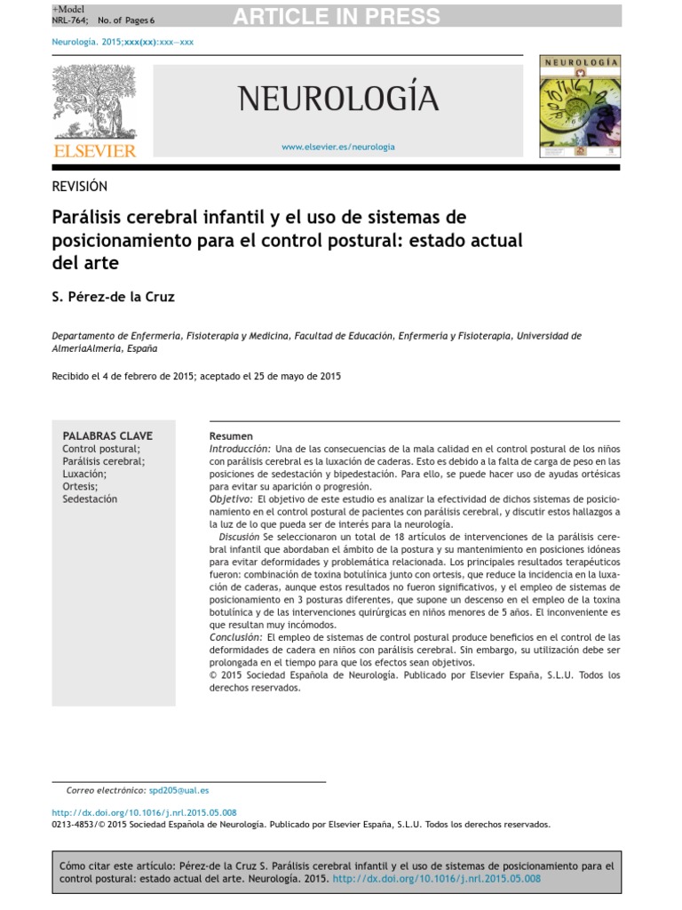 Childhood Cerebral Palsy and The Use of Positionin PDF | PDF ...