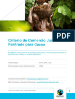 Fairtrade Criterio de Comercio Justo Fairtrade para Cacao
