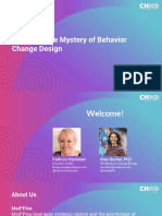 Unlocking The Mystery of Behavior Change Design: CHXD Webinar