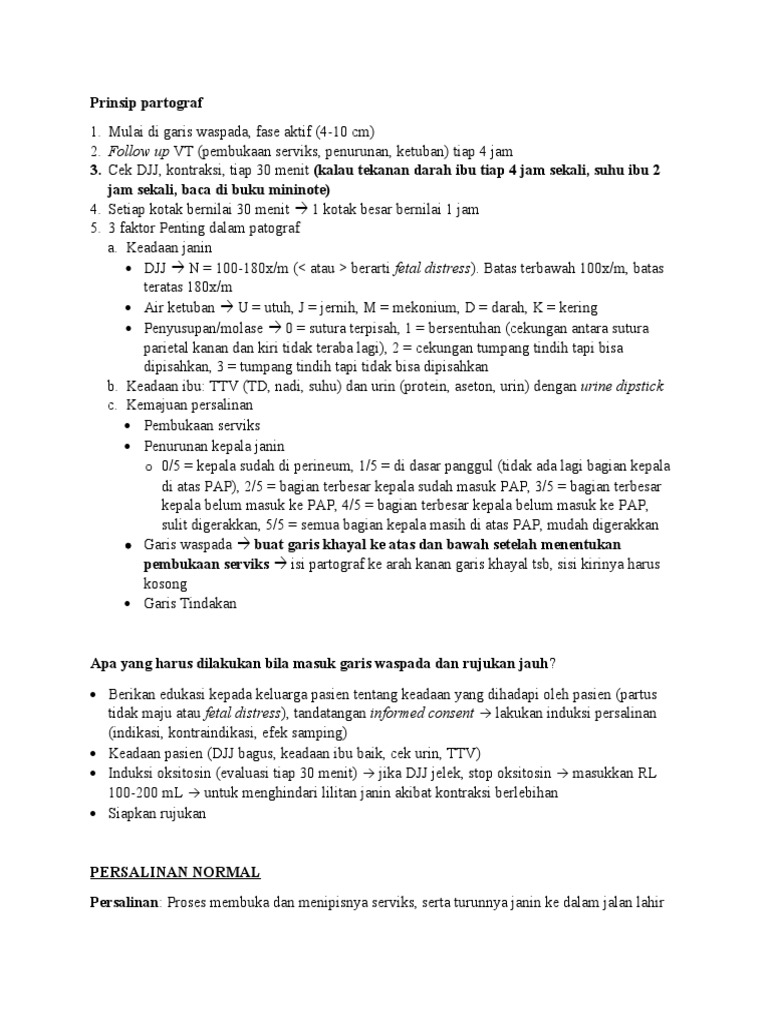 Portio dalam Persalinan Normal | PDF