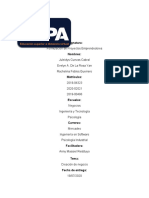 Tarea 2, Formulacion de Proyectos Empresariales