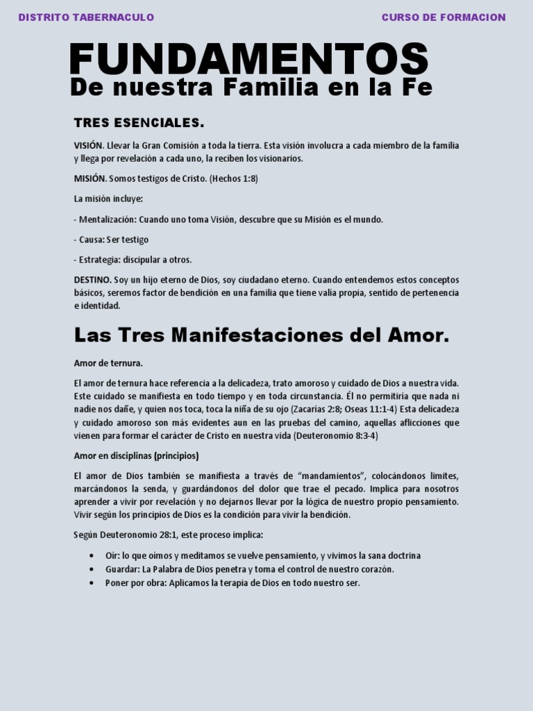 Fundamentos de la familia en la fe | PDF | Cristo (título) | Amor
