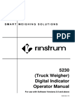 5230 (Truck Weigher) Digital Indicator Operator Manual: For Use With Software Versions 2.0 and Above