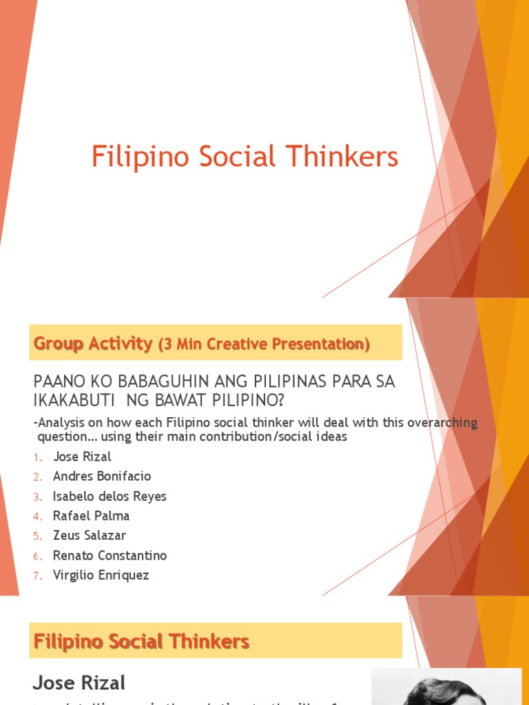 Filipino Social Thinkers PDF Philippines