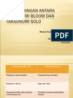 Perbandingan Antara Taksonomi Bloom Dan Taksonomi Solo