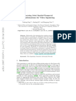 Learning Joint Spatial-Temporal Transformations For Video Inpainting