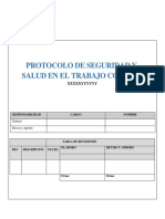 Protocolo de Seguridad y Salud en El Trabajo Covid 20220 PDF