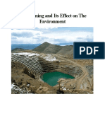 Gold Mining and Its Effect On The Environment