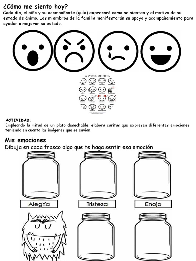 Actividades para Expresar Emociones Niños | PDF