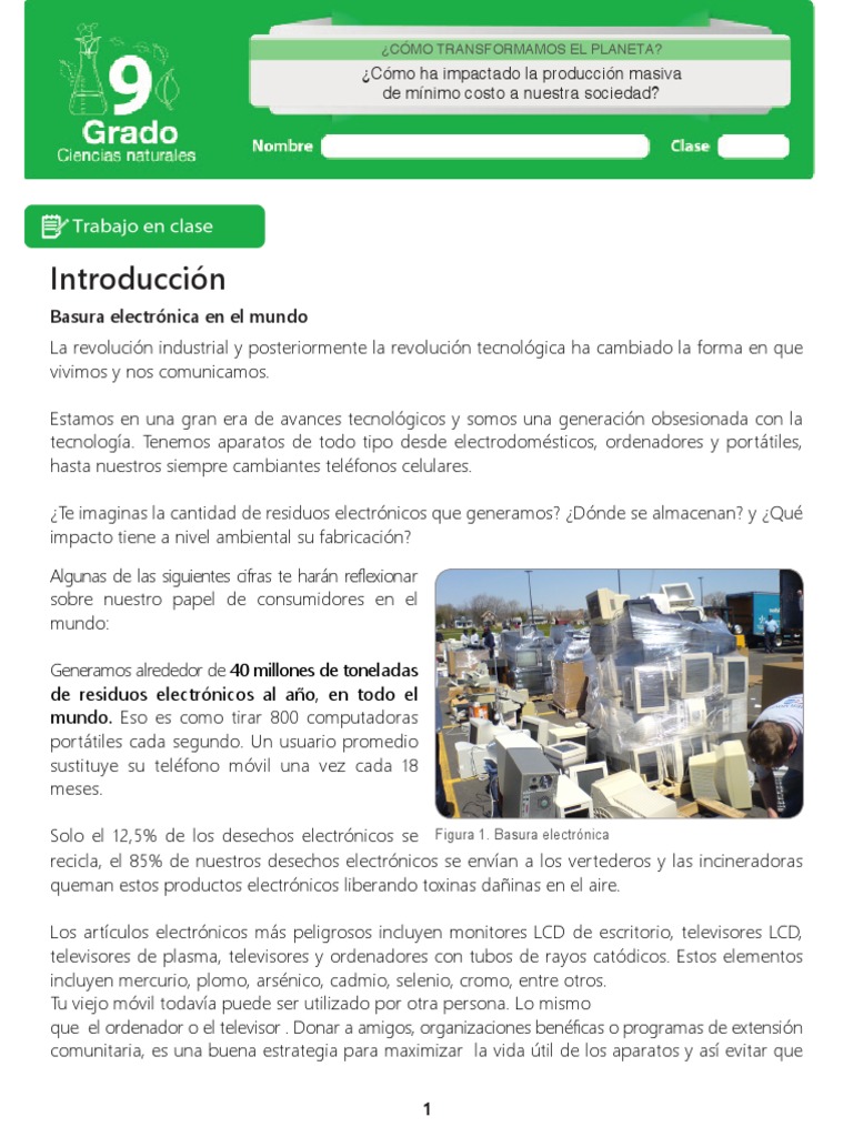 ¿Cómo Ha Impactado La Producción Masiva PDF | PDF | Residuos ...