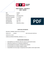 Final Project - English Iv 2020 - MARZO: Datos Del Estudiante