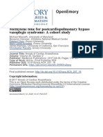 Methylene Blue For Postcardiopulmonary Bypass Vasoplegic Syndrome A Cohort Study