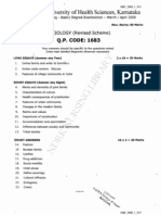 First Year B.Sc. Nursing Question Paper 2008