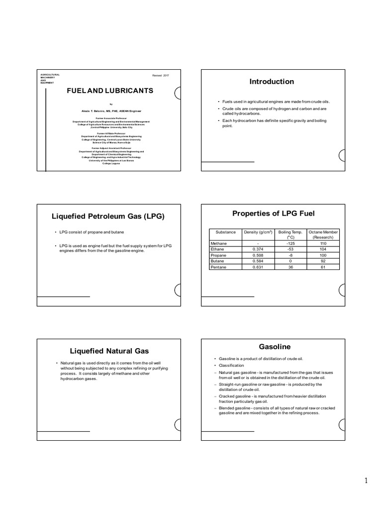 AMEChap04Fuels and Lubricants PDF Gasoline Motor Oil