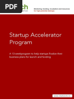 Startup Accelerator Program: A 13-Weekprogram To Help Startups Finalize Their Business Plans For Launch and Funding