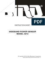 Wideband Power Sensor MODEL 5012: Instruction Sheet