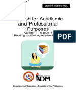 EAPP11 - Q1 - Mod1 - Reading and Writing Academic Texts - Version 3 PDF