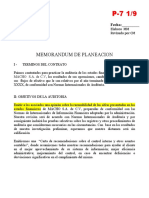 Memo Plan Auditoria Financiera