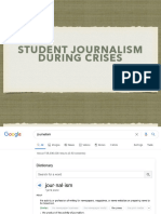 Student Journalism During Crises