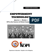 EmpTech11 - Q1 - Mod1 - ICT in The Context of Global Communication - Ver3 PDF