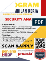 Security Analyst Place and Train