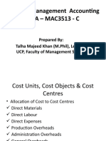 Cost and Management Accounting CMA - MAC3513 - C