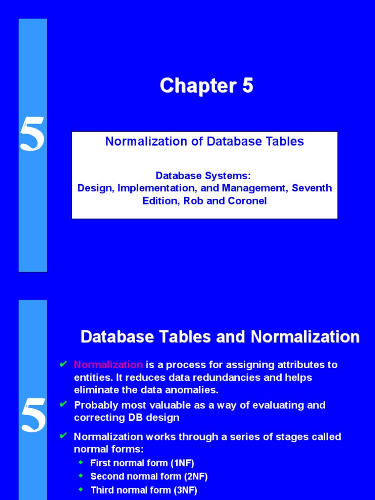 Normalization of Database Tables A Guide to Transforming Data into Third Normal Form PDF