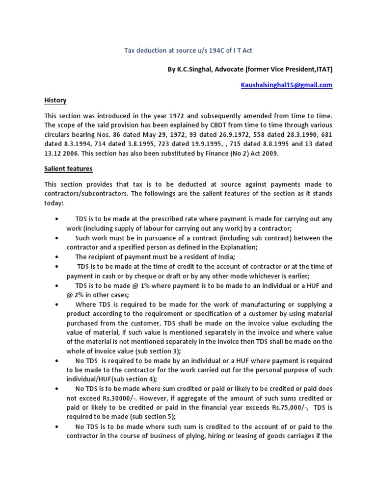 194C Detailed Analysis PDF Cable Television Taxes