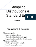 Sampling Distributions & Standard Error: Lesson 7