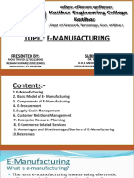 Topic: E-Manufacturing: Presented By