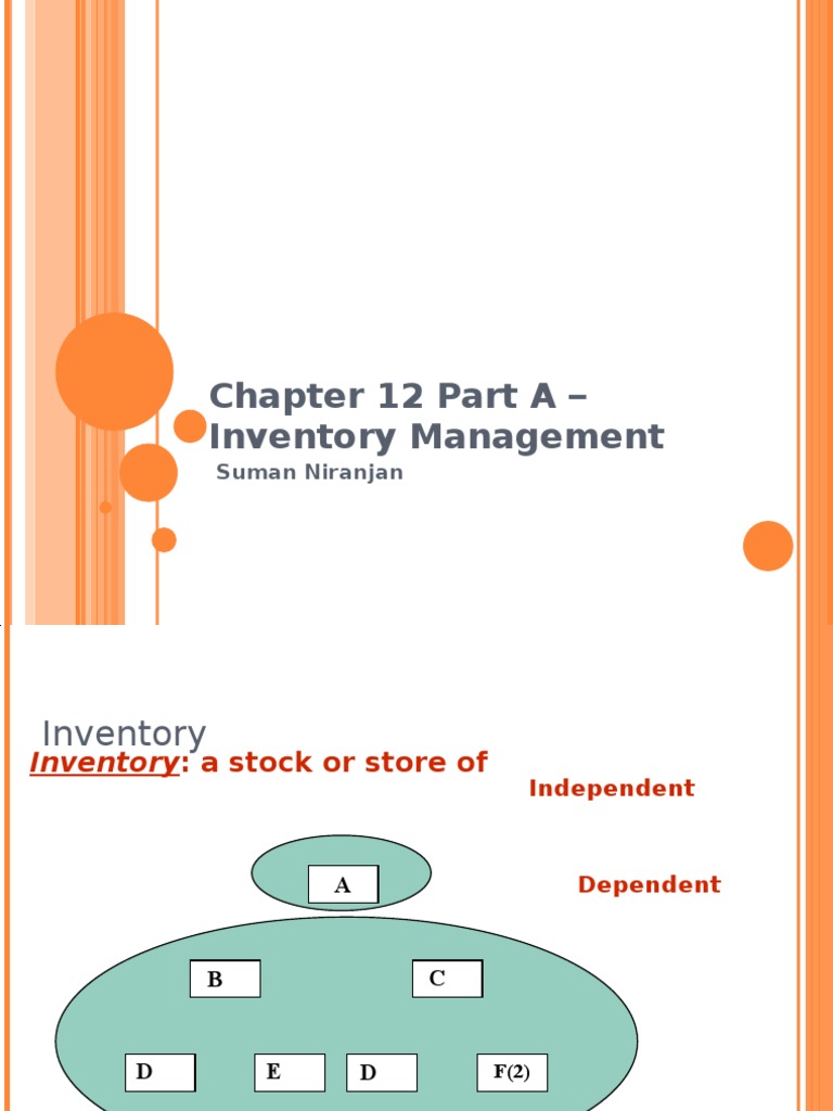 Introductory Operations Management Chapter 12 Inventory Management Part