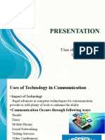 Uses of Technology in Communication