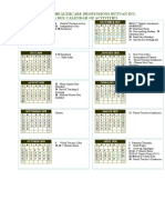 Center For Healthcare Professions Butuan Inc. 2020-2021 Calendar of Activities