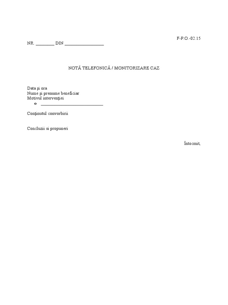 PV Nota Telefonica | PDF