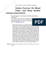 2 RANGE OF MOTION EXERCISE ON BLOOD PRESSURE, PULSE, AND SLEEP QUALITY - Done