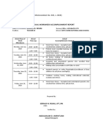 (Enclosure No. 2 To Deped Memorandum No. 043, S. 2020) : Individual Workweek Accomplishment Report Gerald N. Rojas