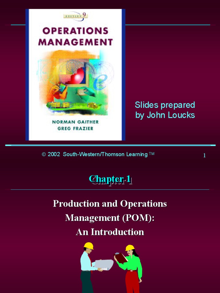 Production and Operations Management An Introduction | PDF | Economic ...