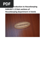 Module 4 HOUSE KEEPING Report | PDF | Housekeeping | Linens