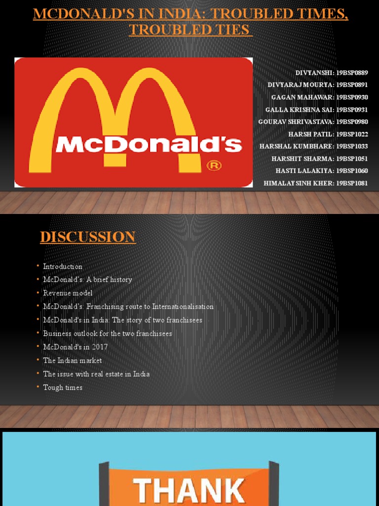 mcdonald's in india case study pdf