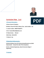 Curriculum Vitae (C.V) : 1-Personal Information