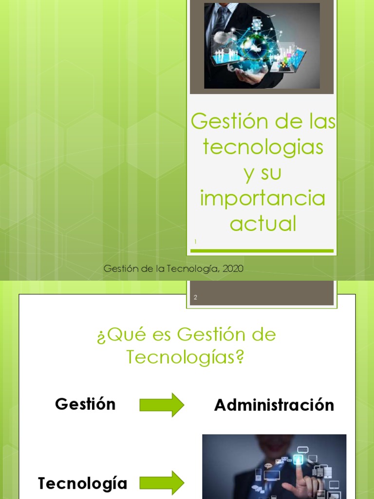 Importancia de la Gestión Tecnológica | PDF | Tecnología de información ...